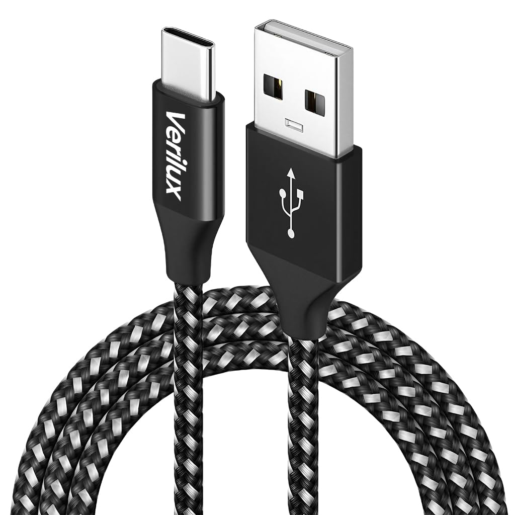 Verilux 10ft USB C Charging Cable Data Cable USB A to Type C Cable Travel USB to Type C Cable Data Cable Long Braided Nylon Type C Cable for Phone, Tablet Verilux 10ft USB C Charging Cable Data Cable USB A to Type C Cable Travel USB to Type C Cable Data Cable Long Braided Nylon Type C Cable for Phone, Tablet